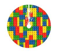 Gonna per albero di Natale con stampa a mattoni,Elegante copertura base albero,Decorazione domestica interna