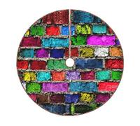 Gonna per albero di Natale con stampa a mattoni,Elegante copertura base albero,Decorazione domestica interna