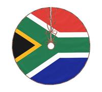 Gonna per albero di Natale con stampa bandiera del Sud Africa, decorazione natalizia, per feste invernali di Capodanno.