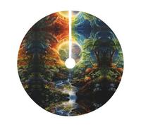 Gonna per albero di Natale con stampa di albero della vita, coperta trapuntata colorata per albero di Natale, perfetta per alberi piccoli e grandi