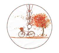 Gonna per albero di Natale con stampa di bici antiche autunnali, decorazione per le vacanze, adatta per la tradizionale casa di campagna per albero di Natale