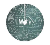 Gonna per albero di Natale con stampa di parole e lezioni di matematica, decorazione rustica per albero di Natale, decorazione natalizia e protezione del pavimento