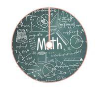 Gonna per albero di Natale con stampa di parole e lezioni di matematica, decorazione rustica per albero di Natale, decorazione natalizia e protezione del pavimento