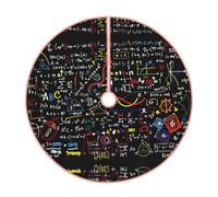 Gonna per albero di Natale con stampa matematica, decorazione rustica per albero di Natale, decorazione per le vacanze e protezione del pavimento