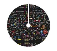 Gonna per albero di Natale con stampa matematica, decorazione rustica per albero di Natale, decorazione per le vacanze e protezione del pavimento