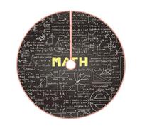 Gonna per albero di Natale con stampa matematica scolastica, decorazione rustica per albero di Natale, decorazione per le vacanze e protezione del pavimento