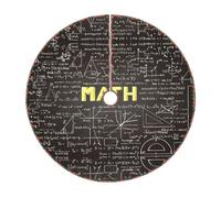 Gonna per albero di Natale con stampa matematica scolastica, decorazione rustica per albero di Natale, decorazione per le vacanze e protezione del pavimento