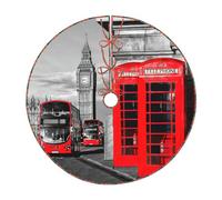 Gonna per albero di Natale con stampa telefonica di Londra, Inghilterra, Regno Unito, decorazione per interni ed esterni