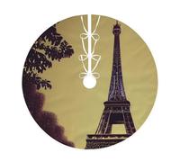 Gonna per albero di Natale con stampa Torre Eiffel, decorazione natalizia per interni e feste