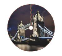 Gonna per albero di Natale con stampa Tower Bridge in Londra, decorazione rustica per albero di Natale, decorazione per le vacanze e protezione del pavimento