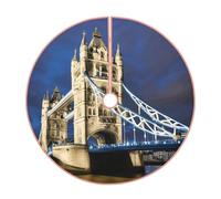 Gonna per albero di Natale con stampa Tower Bridge in Londra, decorazione rustica per albero di Natale, decorazione per le vacanze e protezione del pavimento