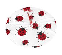 Gonna per albero di Natale da 122 cm, con coccinella stampata a sette stelle, decorazione per feste di Natale, decorazioni per la casa