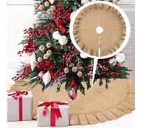 Gonna per albero di Natale, decorazione rotonda da fattoria, per tappetino