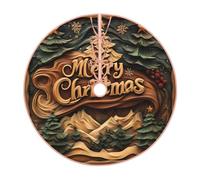 Gonna per albero di Natale di Halloween, 122 cm, con scritta "Merry Christmas", n. 305, per Halloween, interni, vacanze, casa, con tre nastri
