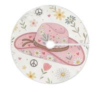 Gonna Per Albero Di Natale Florals Cowboy Hats Peace Sign L