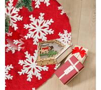 Gonna per albero di Natale, grande gonna rotonda alla moda compatibile con ornamenti natalizi e decorazioni per le feste.