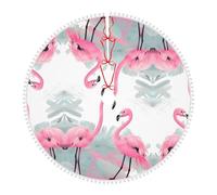 Gonna per albero di Natale, impermeabile, perfetta per Natale, Halloween e Capodanno, fenicottero rosa