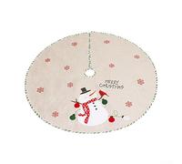 Gonna per albero di Natale in lino, 110 cm, colore beige, decorazione natalizia per proteggere i pavimenti e nascondere i supporti per decorazioni natalizie per la casa