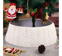 Gonna per Albero di Natale in Maglia Plush - 72cm Motivo a Righe Verticali e Rombi, Decorazione Morbida per Base dell'Albero, Recinzione dell'albero di Natale Decorazioni Casa (Color 3)