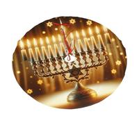 Gonna per albero di Natale in peluche con candele accese per Hanukkah ebraico, decorazione per albero di Natale in morbida flanella con lacci in corda rossa, facile da installare come ornamento nata