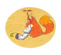 Gonna per albero di Natale in peluche con stampa di semi di girasole e volpi, 91,4 cm, in morbido pile di poliestere per le vacanze