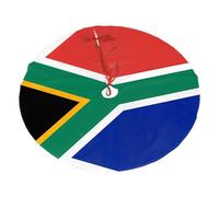 Gonna per albero di Natale in peluche stampata con bandiera del Sud Africa da 91,4 cm, decorazione festiva, migliora l'atmosfera delle feste di Natale e Capodanno