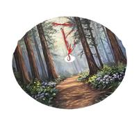 Gonna per albero di Natale in peluche stampata con mangrovie nella nebbia, 122 cm, decorazione festiva, migliora l'atmosfera delle feste di Natale e Capodanno