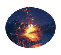 Gonna per albero di Natale in peluche stampata con particelle pixel, 76,2 cm, decorazione festiva, migliora l'atmosfera delle feste di Natale e Capodanno