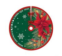 Gonna per albero di Natale in poliestere con un allegro tema cartone animato per migliorare l'arredamento delle vacanze e celebrare la stagione (C)