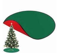 Gonna per Albero di Natale in Poliestere - Tappeto da Pavimento Natalizio Reversibile, Tappeto Rotondo Impermeabile di Protezione | Tappetos Lavabile Double-Face che Protegge dai graffis, Decorazione
