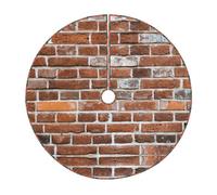 Gonna per albero di Natale in stile rustico, con stampa di vecchi mattoni, gonna trapuntata per albero di Natale, perfetta per Natale, Halloween