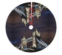 Gonna per albero di Natale ispessita con stampa Tower Bridge a Londra, adatta per albero di Natale e decorazione per feste