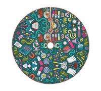 Gonna per albero di Natale, stampa a tema scienza, decorazioni per interni ed esterni