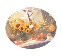 Gonna per albero di Natale stampata con girasoli sotto il davanzale della finestra, 91,4 cm, decorazione natalizia per feste di Natale e Capodanno