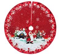 Gonna per albero di Natale, tappeto per la decorazione della festa di Natale, gonne creative con disegno natalizio per il nuovo anno, 85 cm (modello B)