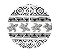 Gonna per albero di Natale trapuntata con stampa etnica a righe tartaruga, perfetta per proteggere il pavimento delle vacanze e decorazioni stagionali