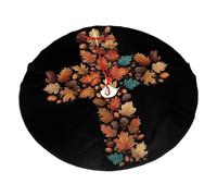 Gonna per albero di Natale vintage con zucche da 91,4 cm, crisantemi autunnali, tappetino decorativo per albero di Natale, decorazione per casa, feste, festival