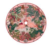 Gonna per albero di uccelli tropicali, foglie di palma tropicali, ornamenti natalizi con pesca sotto l'albero decorazioni per le vacanze per casa, centro commerciale, interni ed esterni, festival