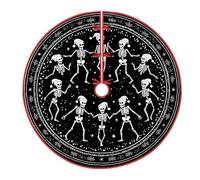 Gonna per albero scheletrato, cappello con fiocco di neve per Halloween, nero sotto l'albero, decorazioni per casa, ingresso, soggiorno, feste, festival, decorazione per feste, 152 cm