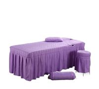 Gonna per lettino da massaggio Lenzuolo for salone di bellezza Breve copriletto con gonna for letto for massaggio corpo foro(Color 12,190cm x 80cm)