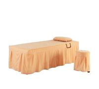 Gonna per lettino da massaggio Lenzuolo for salone di bellezza Breve copriletto con gonna for letto for massaggio corpo foro(Color 6,Round stool cover)