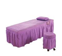Gonna per lettino da massaggio Lenzuolo for salone di bellezza Breve copriletto con gonna for letto for massaggio corpo foro(Color 10,190cm x 70cm)