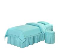 Gonna per lettino da massaggio Set biancheria da letto for salone di bellezza, centro massaggi, tavolo, gonna, federa, copri sgabello, copripiumino, 4 pezzi(Color 6,185x70cm)