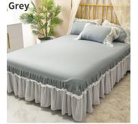 Gonna Per Materasso In Cotone Con Rouches In Chiffon Copriletto Avvolgente