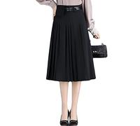 Gonna Plissettata Corta Temperamento Gonne da Donna A Vita Alta Gonne A Trapezio Gonne A Pieghe di Media Lunghezza Gonne Sottili alla Moda-B_4XL