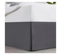 Gonna plissettata su misura, con tessuto resistente al restringimento e allo sbiadimento, altezza 35 cm (senza piattaforma) (grigio scuro, 80 x 190 x 35 cm)