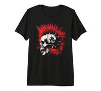 Gonna Punk Teschio con irochesi - Grunge Style Design Maglietta Premium