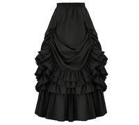 Gonna Rinascimentale Gonna in Stile Gotico Vittoriano Retrò da Donna Popolare Stile Steampunk Gonna da Donna Lunghezza Lunga Con Volant Con Linee ad A Gonna Halloween Carnevale Partito Cosplay Costume