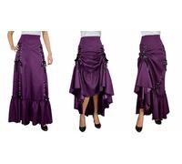 Gonna Rinascimentale Lacci A Tre Vie Viola Gotica Vittoriana Steampunk Punk