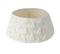 Gonna rotonda per albero di Natale, Collare rosso per albero di Natale, Decorazione per albero di Natale perfetta per uso interno casa e ufficio su pavimento (Bianco)